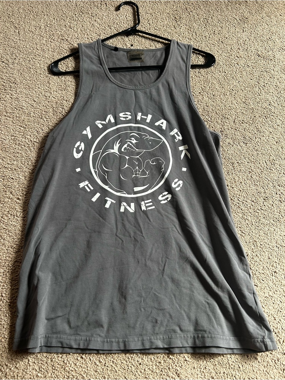 Women’s grey Gymshark tank top with logo